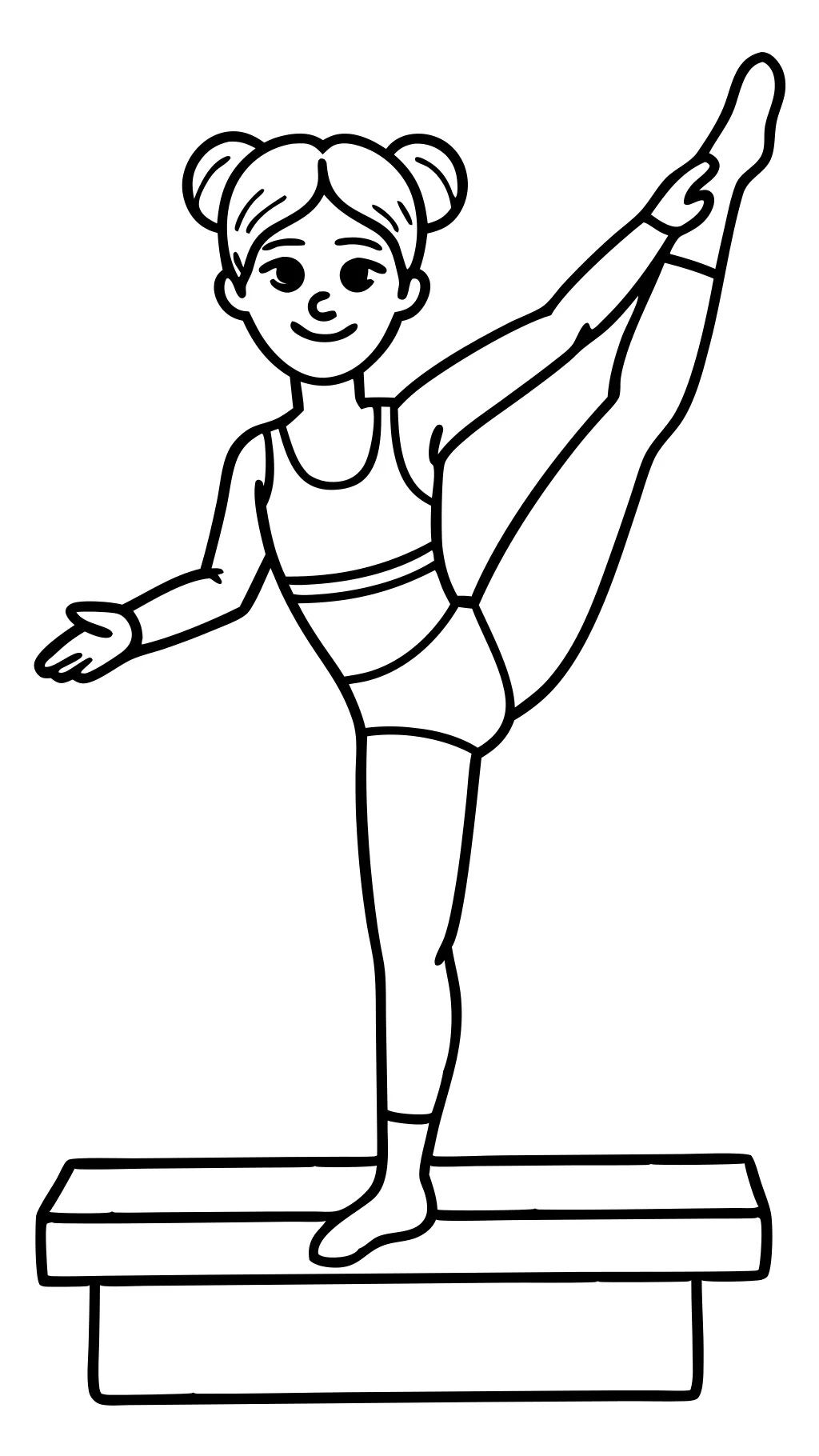 coloriage de gymnastique